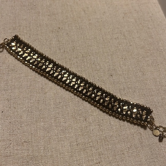 Stella & Dot Goldtone Beaded and Black Braided Brackelet Retired - Picture 9 of 9